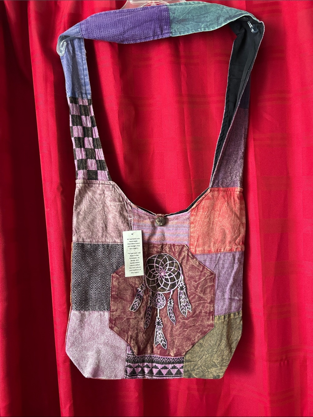 Patchwork Dreamcatcher Crossbody Bag - Multicolor